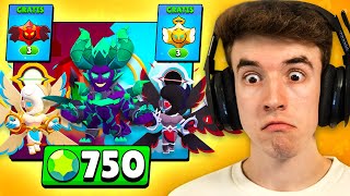 DROPS GRATIS Y GASTO 750 GEMAS en 3 SKINS HIPERCARGADAS de BRAWL STARS [upl. by Anestassia]