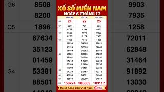 Xổ số miền Nam ngày 6 tháng 11 xsmn [upl. by Julieta]