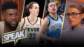 WNBA upgrades foul on Caitlin Clark to Flagrant 1 does the league need to protect her  SPEAK [upl. by Craven]