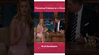 Alona Tal  throwing frisbees at a horse  shorts viral AlonaTal CraigFerguson [upl. by Mettah859]