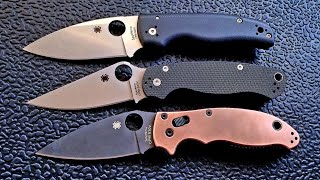 Spyderco Shaman VS PM2 VS Manix 2 [upl. by Lauree]