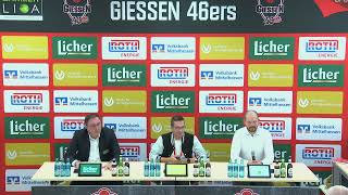 46ersTV Pressekonferenz GIESSEN 46ers vs BBC Bayreuth [upl. by Eniamaj]