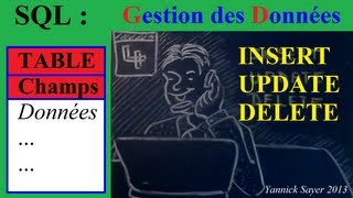 Tutoriel français SQL  création create table clé primaire delete et insert [upl. by Eelorac525]