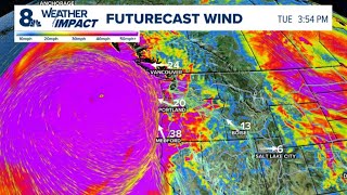 LIVE Bomb cyclone off Oregon coast brings heavy winds [upl. by Hubsher]