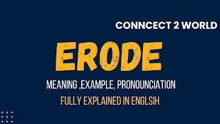 What Does erode Means  Meanings And Definitions With erode in ENGLISH [upl. by Alcott]