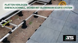 Keramische Platten Terrasse selber verlegen mit Aluminium Unterkonstruktion [upl. by Ambrogio651]