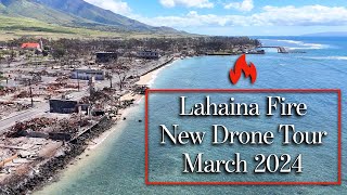 LAHAINA FIRE Recovery Update  March 2024 DRONE Tour  Have we made ANY Progress [upl. by Toole885]