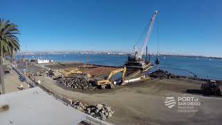 Shelter Island Boat Launch Facility Improvement Project Timelapse [upl. by Ecikram]