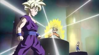 Hatchiyack vs Saiyan Warriors  DBZ OVA [upl. by Enialb]