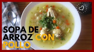 SOPA DE ARROZ CON POLLO Alitas  Chicken and rice Soup  Deliciosa [upl. by Peih]