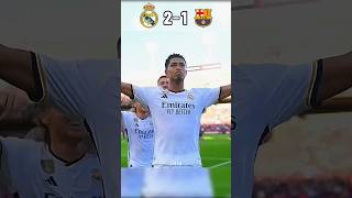 Real Madrid vs Barcelona 🤯🔥 Bellingham brace La Liga 2023 shorts football youtube [upl. by Jauch]