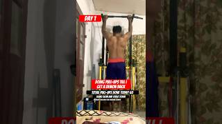 Doing pullups everyday day 1 pullup challenge pullups backworkout [upl. by Marinna]