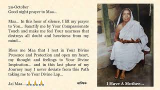 Goodnight Prayer to Maa 1029 29 Oct English [upl. by Edric]