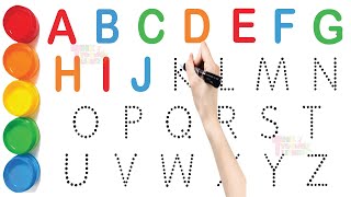 Abc Dotted Tracing English Alphabet Writing Preschool learning kidssong toddlers alphabets 19 [upl. by Silliw]