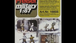 Preiser 187 HO Close Combat Winter Uniform USSRGerman Reich 19431945 Kit 16605 [upl. by Oderfodog734]