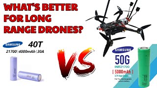 50G vs 40T 21700 LiIon cells  Battery Pack Test for Long Range Drones [upl. by Renita674]