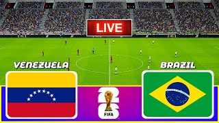 LIVE🔴 VENEZUELA vs BRAZIL  FIFA World Cup Qualifiers  Full match  PES 21 simulation [upl. by Adnawot]