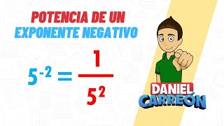 POTENCIA DE UN EXPONENTE NEGATIVO Super facil  Para principiantes [upl. by Ranee]