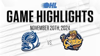 OHL Highlights Brampton Steelheads  Erie Otters Nov 20 2024 [upl. by Kosak]