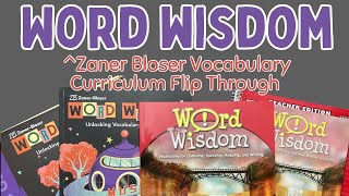 Zaner Bloser Word Wisdom Vocabulary FLIP THROUGH  Secular Homeschool Curriculum [upl. by Goldsworthy]