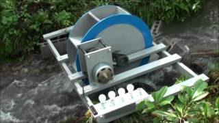 Small hydroelectric generator part 2 小型水車発電 パート2 [upl. by Espy]