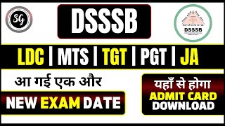 DSSSB MTS Exam Date 2024  DSSSB LDC Exam Date 2024 [upl. by Ylrebmic]