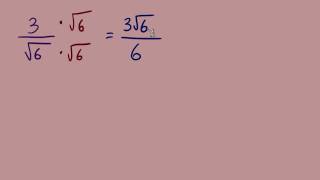 Rationalizing the Denominator Part 1 of 7 [upl. by Ahtiekal]