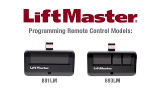 How to Program LiftMasters 891LM and 893LM Remote Controls to a Garage Door Opener [upl. by Eelaroc]