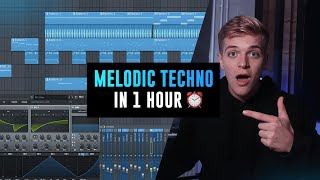 Making a Melodic TechnoAfterlife Style Track in 1 Hour Full Process [upl. by Sinnod]