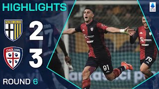 PARMACAGLIARI 23  HIGHLIGHTS  Late Piccoli goal secures first win for Cagliari  Serie A 202425 [upl. by Ellehsor]