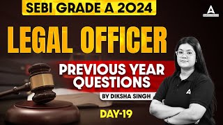 SEBI Grade A 2024  SEBI Grade A Legal Officer Previous Year Questions 19  By Diksha Singh [upl. by Shannan]