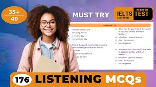 40 MCQ  Listening MCQs Practice Test to Score 9 Band  IELS listening MCQ practice with answers [upl. by Styles]