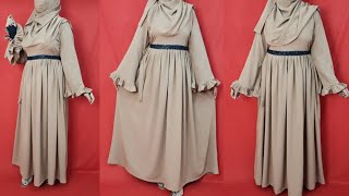 Trendy Abaya Dress Cutting And Stitching Burqa Cutting amp Stitching In Hindi Burkha DIY Maxi Dress [upl. by Eniamaj786]