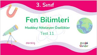 3 Sınıf Fen Bilimleri Maddeyi Niteleyen Özellikler [upl. by Sanoj]