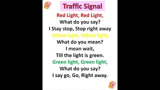 Traffic Lights Song with Lyrics  Nursery Rhymes for Children Kids Preschoolers  Kavina Edu Zone [upl. by Norahc]