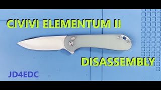 Civivi Elemetum II button lock disassembly [upl. by Manheim]