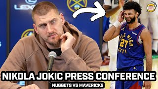 Nikola Jokic Press Conference after Nuggets LOSS vs Mavericks [upl. by Anyad]