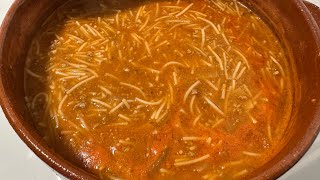 Sopa de fideos con carne Molida calduda perfecta para el frio  SOPA DE FIDEOS [upl. by Valenba]