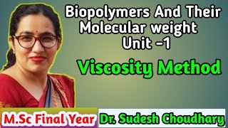 MSc final year online classes  Biopolymers  BioPhysical Chemistry by Dr Sudesh Choudhary [upl. by Asira]