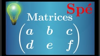 Matrice  introduction  définition  spé maths  Terminale S et ES [upl. by Hamil]