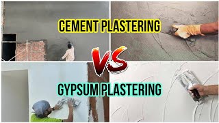 Gypsum plastering Vs Cement Plastering Which is best for home [upl. by Madi]