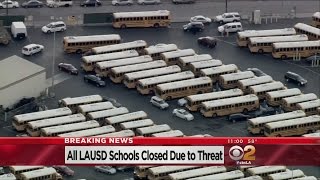 Threats Against ‘Many Schools’ Prompt LAUSD To Shut Down All Campuses [upl. by Nodnarg]