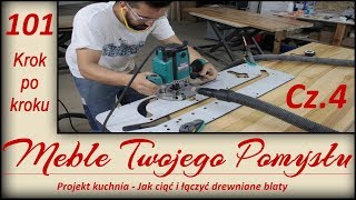 4 Projekt kuchnia  Jak ciąć i łączyć drewniane blaty  cut and connect wooden kitchen countertops [upl. by Berkly]