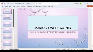 How to make online money through powerpoint slides and Presentations  pt 2  super learner PPT [upl. by Iffar]