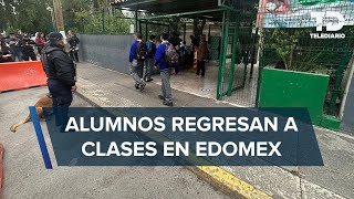 Alumnos regresan a clases en Ecatepec despliegan dispositivo de seguridad [upl. by Eulaliah775]