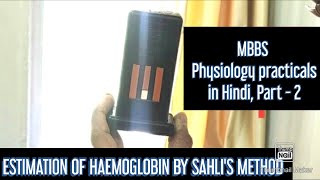 Estimation of Haemoglobin by Sahlis method  Part 2  practical questions amp answer discussionHindi [upl. by Tuckie]