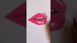 Lips colored pencil drawing [upl. by Arres]