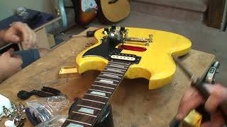 How To Install Pickup Covers On A Humbucker Epiphone SG [upl. by Shuma]