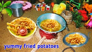 Miniature kitchen How to Make French Fries At Home Crispy Delicious Incredibly Easy Satisfying [upl. by Kenta]