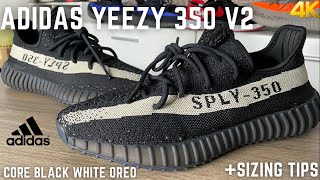 Adidas Yeezy Boost 350 V2 Core Black White Oreo On Feet Review [upl. by Ludly]